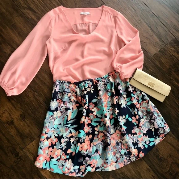 LC Lauren Conrad Floral Skirt - Size M - Picture 1 of 7